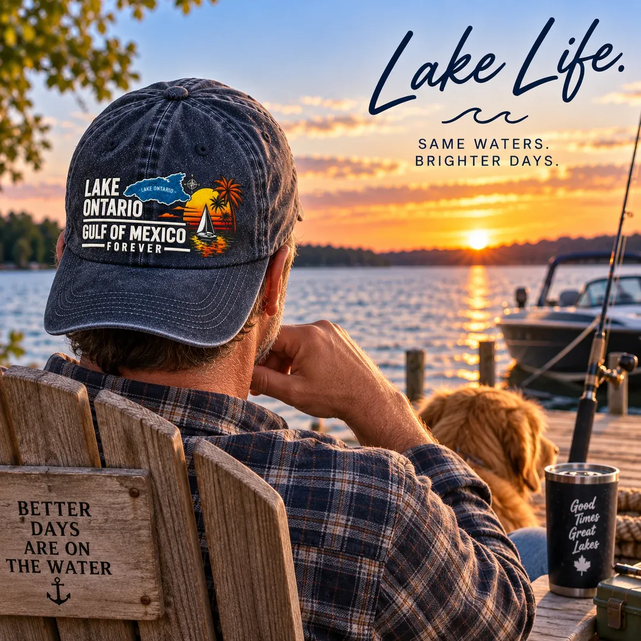 🔥 Lake Ontario & Gulf Forever Vintage Baseball Cap 🌊 