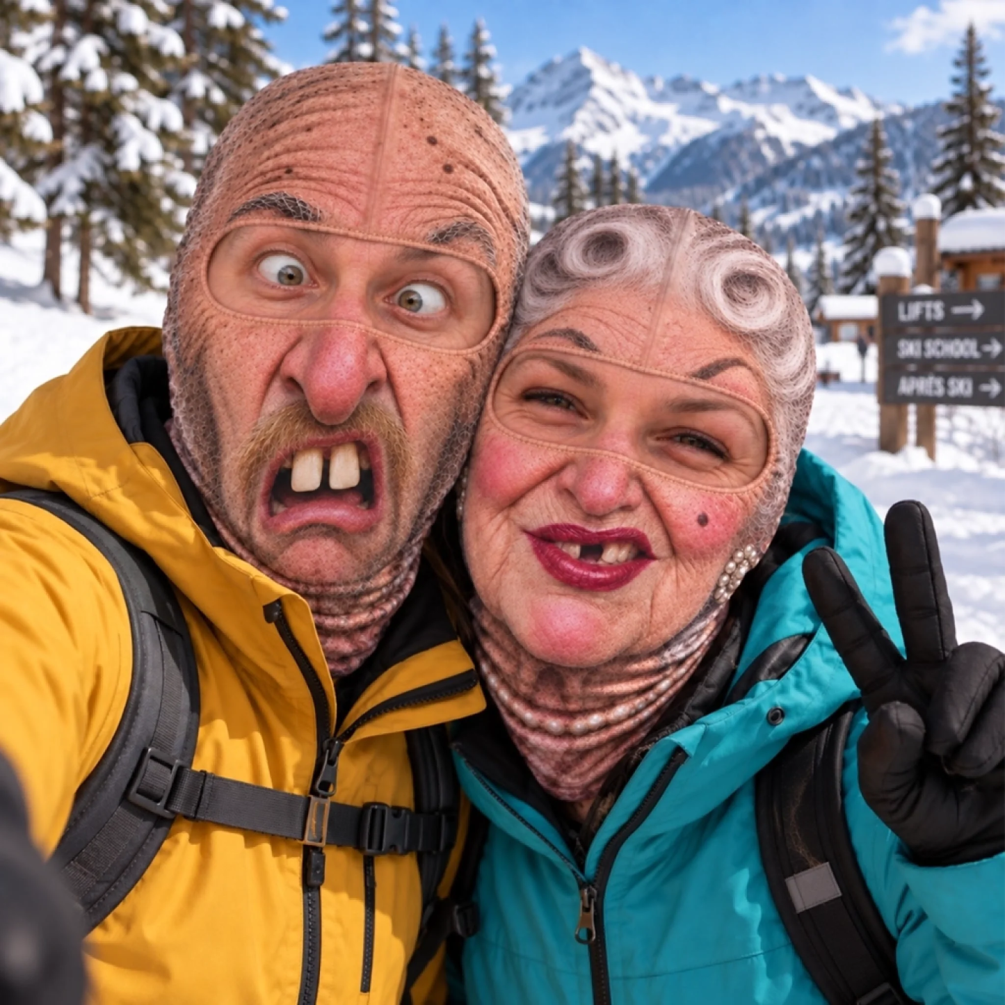 Funny Face Ski Lovers Gifts - Personalized Ski Mask