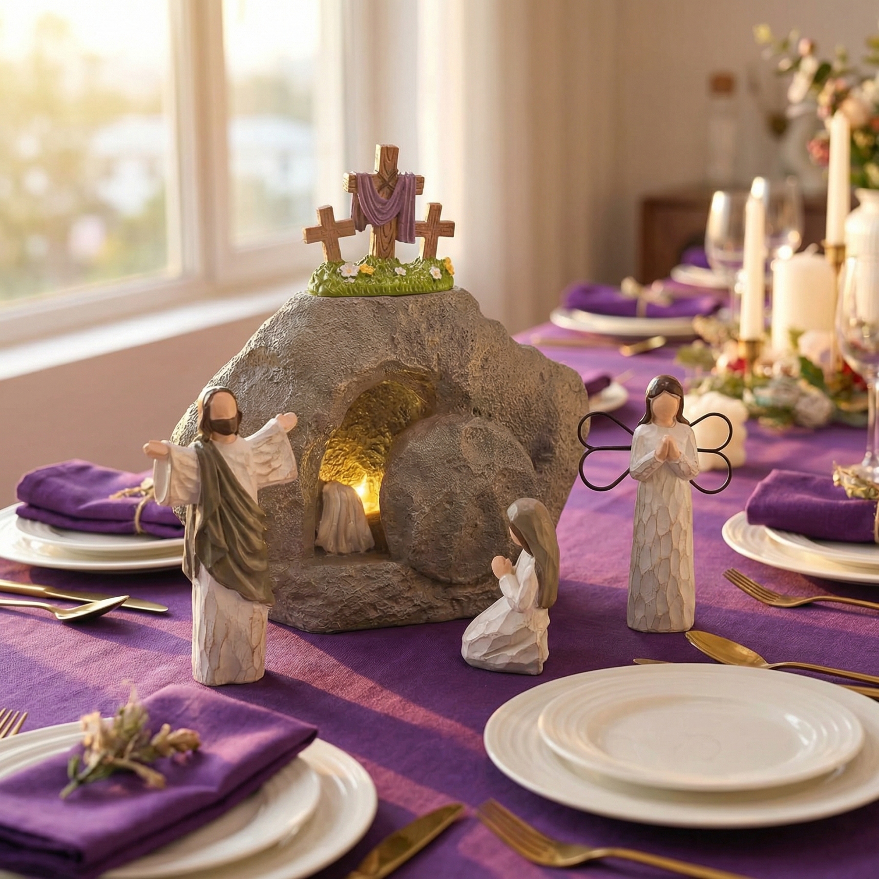 Resurrection Light Empty Tomb Easter Scene