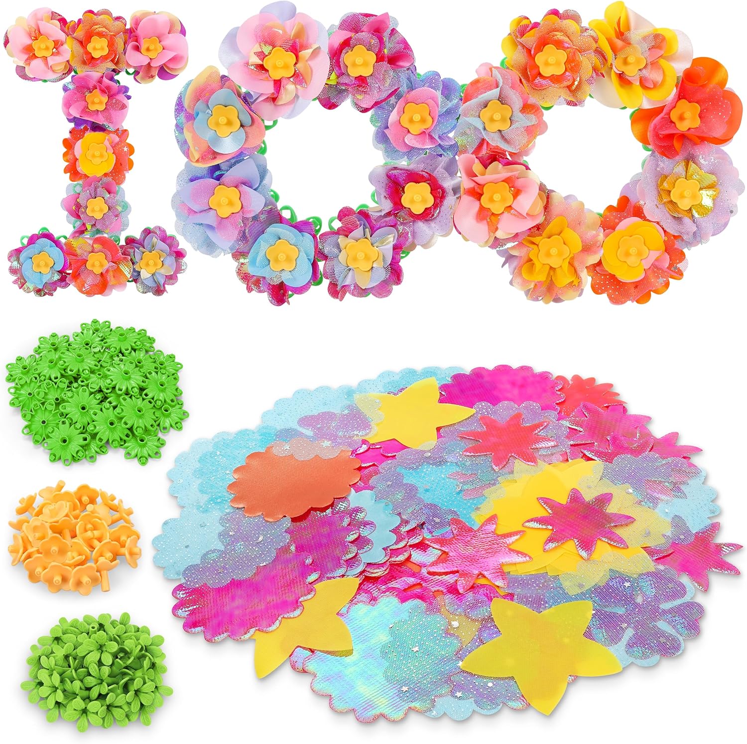 Fabric Flower Bouquets Toys, DIY Craft Kits Toys for Kids - Flowers Market Toy