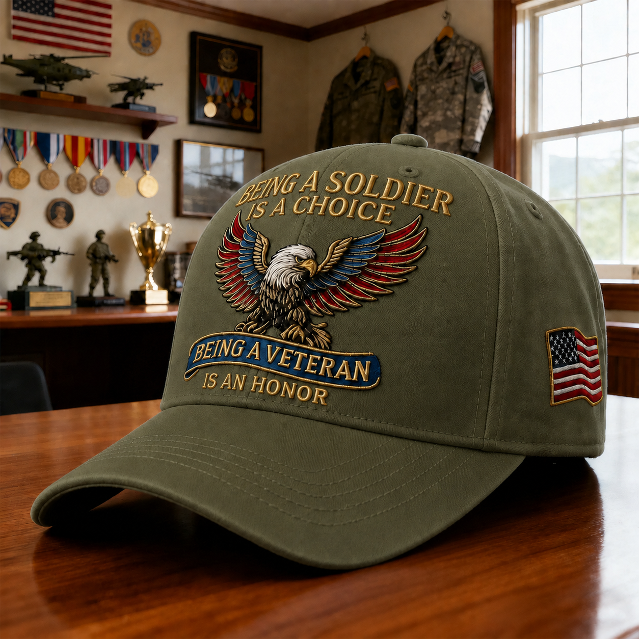 🦅 “Being a Soldier, Being a Veteran” Commemorative Cap
