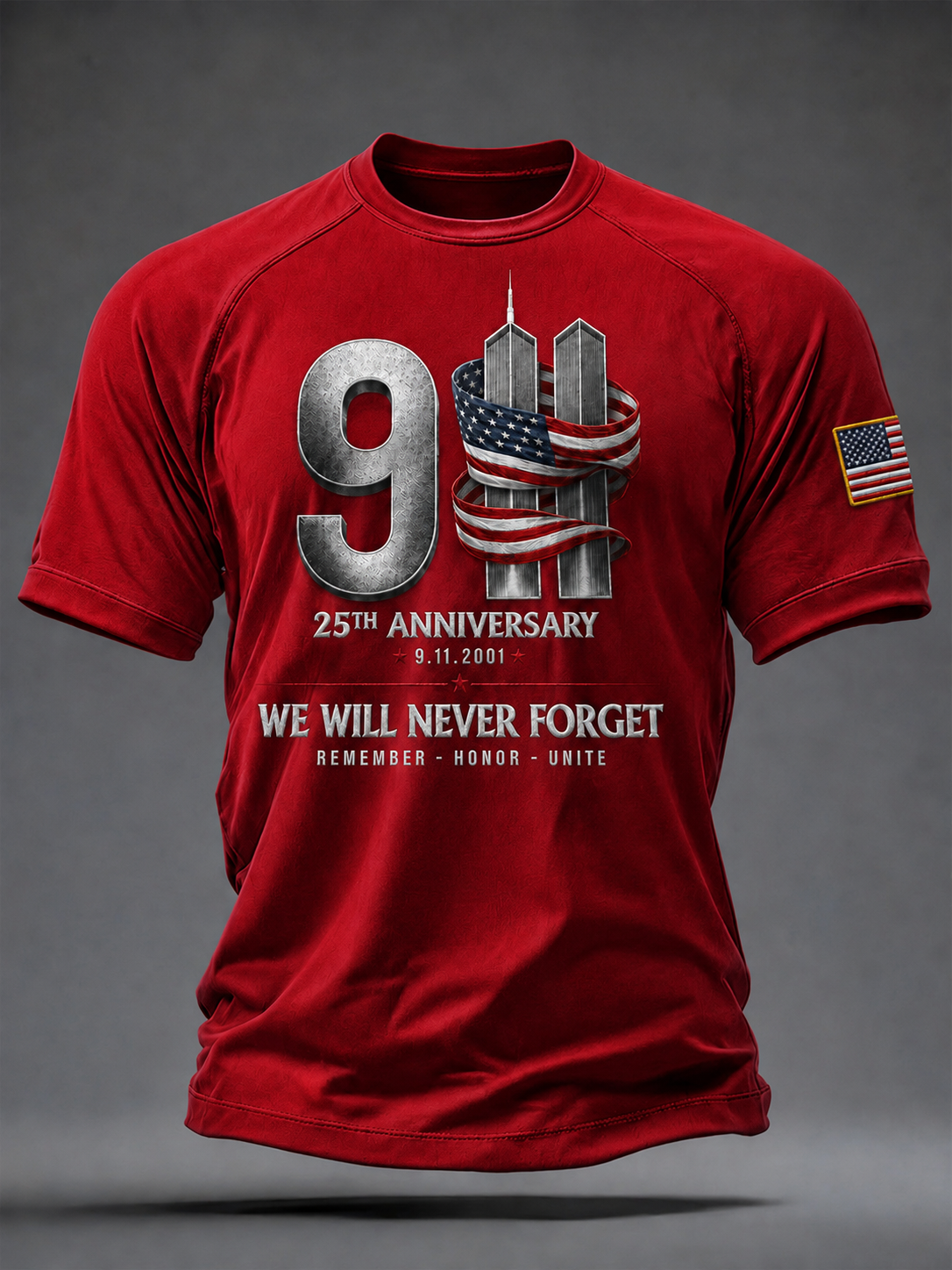"Never Forget" Men's America Printed Casual short sleeves t-shirt