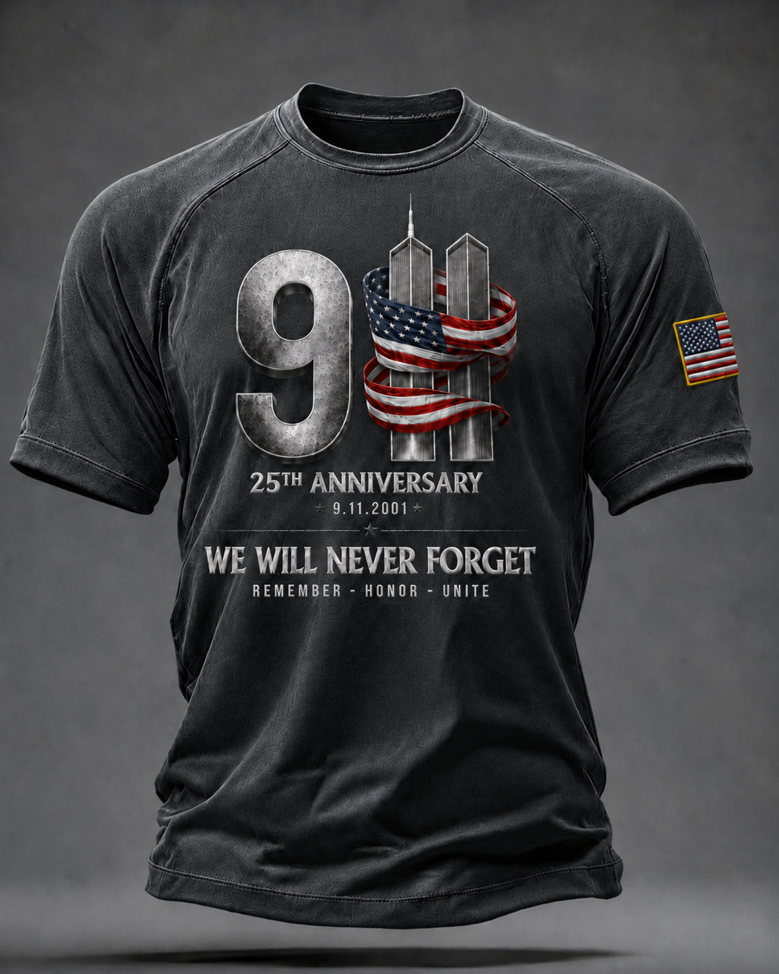 "Never Forget" Men's America Printed Casual short sleeves t-shirt