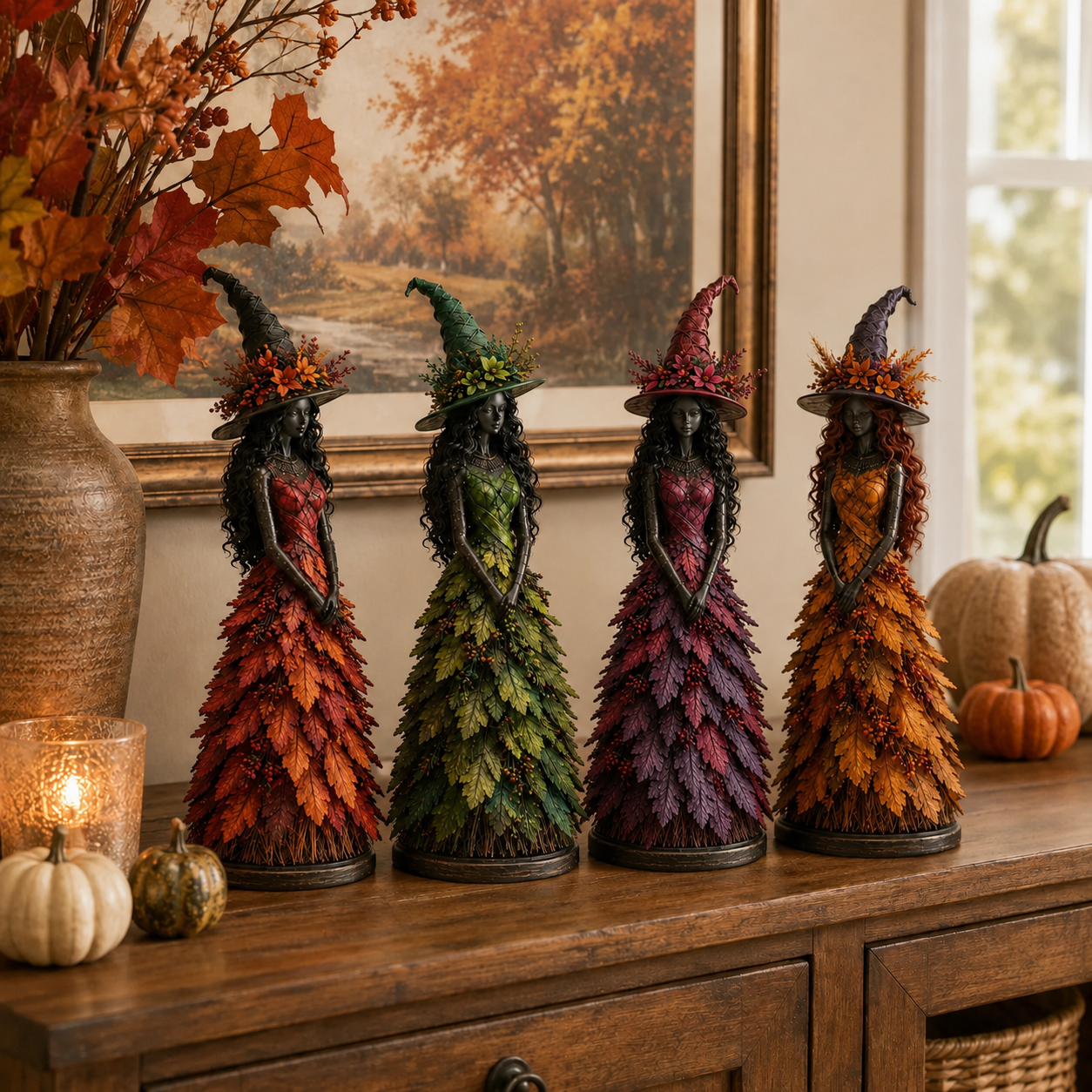💥LAST DAY 50% OFF - 🧙 Enchanted Autumn Witch Figurine