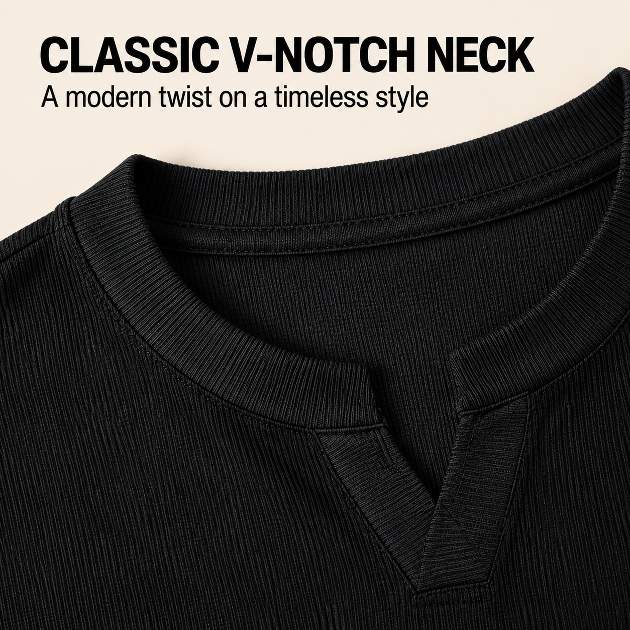 Men's Casual V Neck Long Sleeve Tee