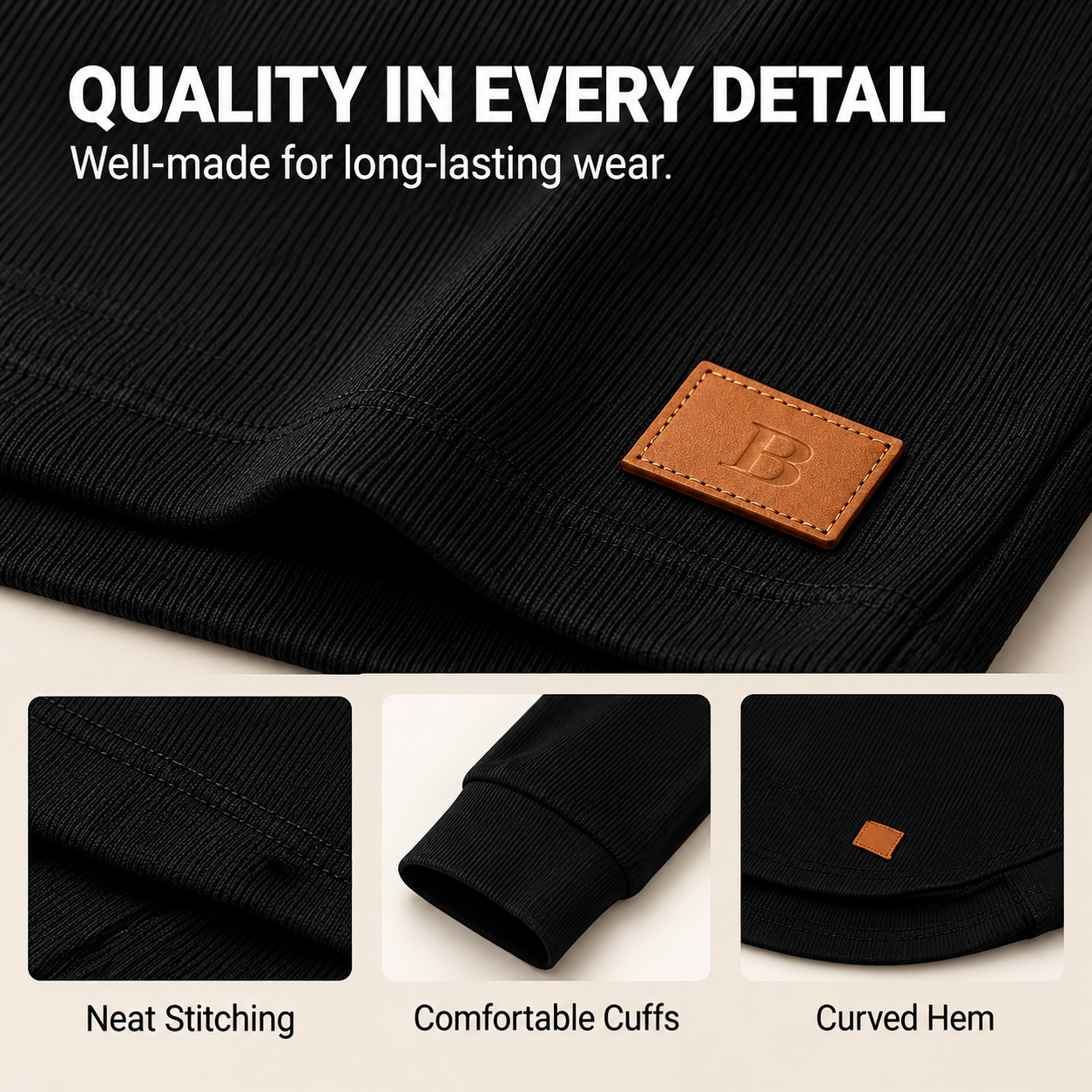 Men's Casual V Neck Long Sleeve Tee
