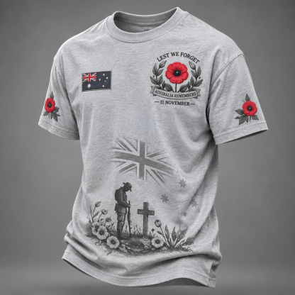 Men's Remembrance Day In Australia Short Sleeve T-Shirt