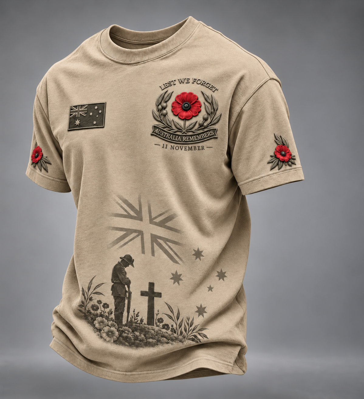 Men's Remembrance Day In Australia Short Sleeve T-Shirt