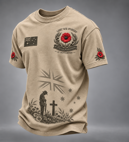 Men's Remembrance Day In Australia Short Sleeve T-Shirt