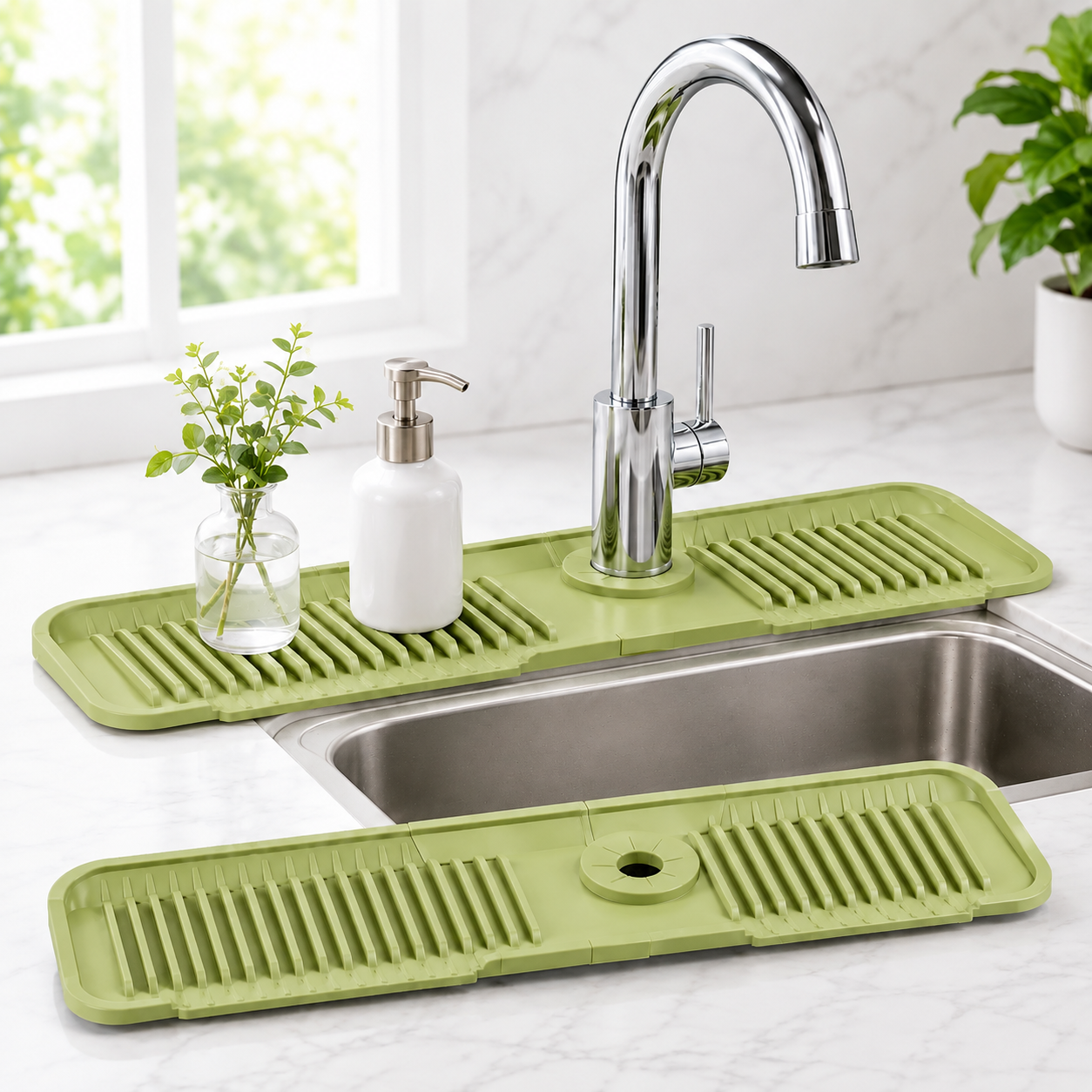 🔥 BUY 1 GET 1 FREE💧 Silicone Sink Faucet Draining Mat
