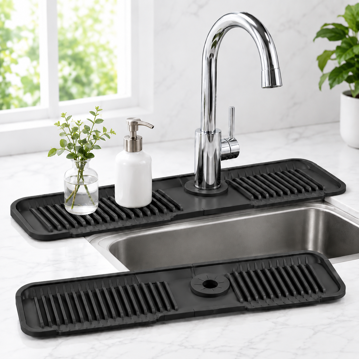 🔥 BUY 1 GET 1 FREE💧 Silicone Sink Faucet Draining Mat