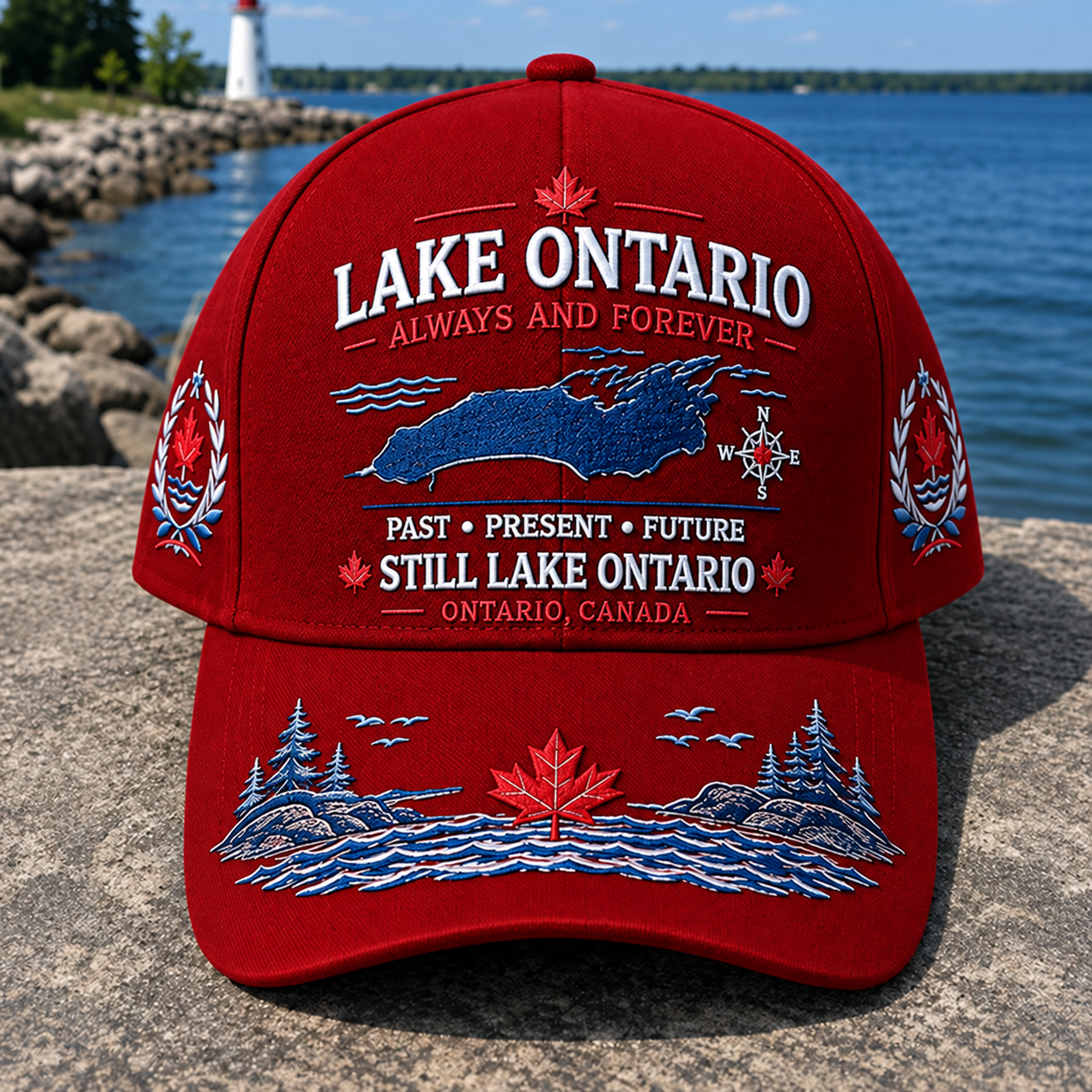 🔥 LAST DAY 50% OFF – 🍁 Lake Ontario Always And Forever Baseball Cap