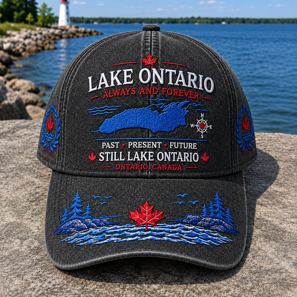 🔥 LAST DAY 50% OFF – 🍁 Lake Ontario Always And Forever Baseball Cap