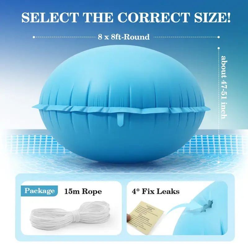 Winter pool pillow installation steps