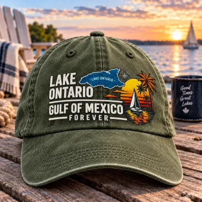 🔥 Lake Ontario & Gulf Forever Vintage Baseball Cap 🌊 