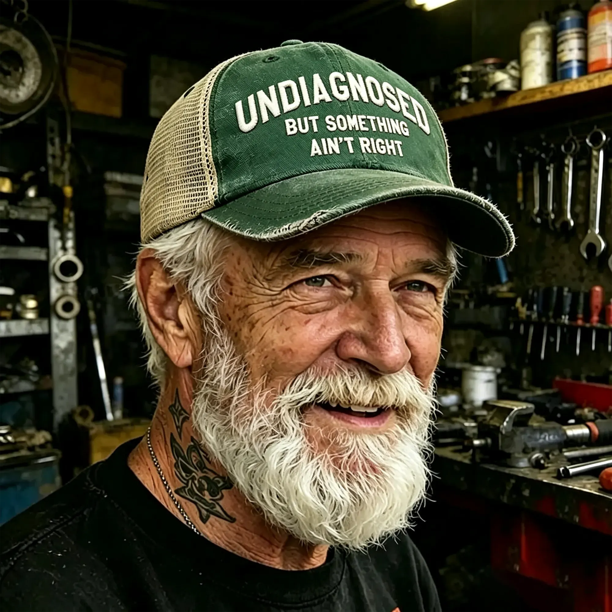 “ Undiagnosed But Something Ain't Right ” Trucker vintage Cap