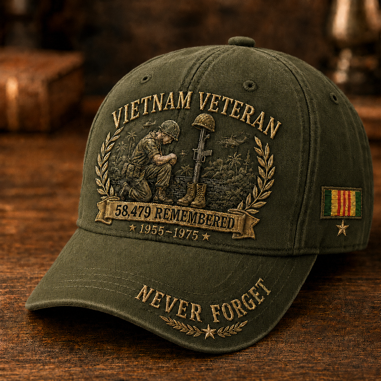 Vietnam Veteran 58,479 Remembered Cap 🎁