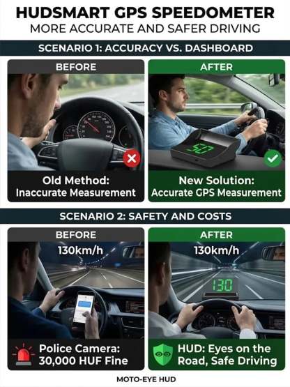 【Smart In-Car HUD Co-Pilot】Works on Sedans, SUVs, Pickups, RVs, and More! 30-Day Risk-Free Trial
