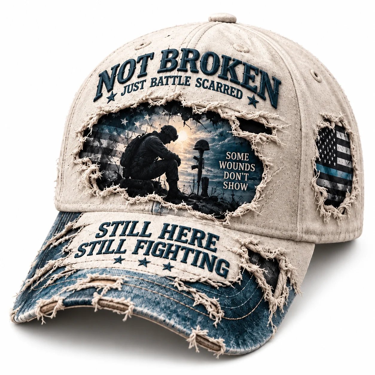 Veteran Mental Health Awareness Printed Baseball Cap