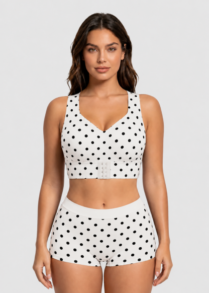Cross Back Front Closure Wireless Posture Support Bra