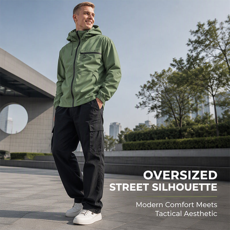 💥 All-Weather Utility | Men's Waterproof Oversized Hooded Jacket