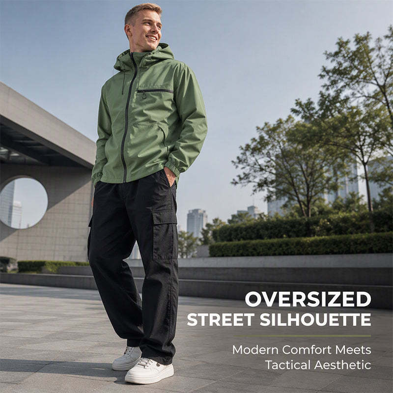 💥 All-Weather Utility | Men's Waterproof Oversized Hooded Jacket