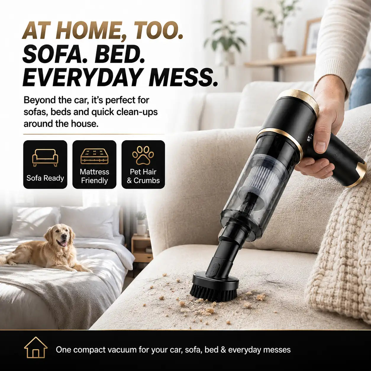 Powerful Cordless Handheld Car Vacuum