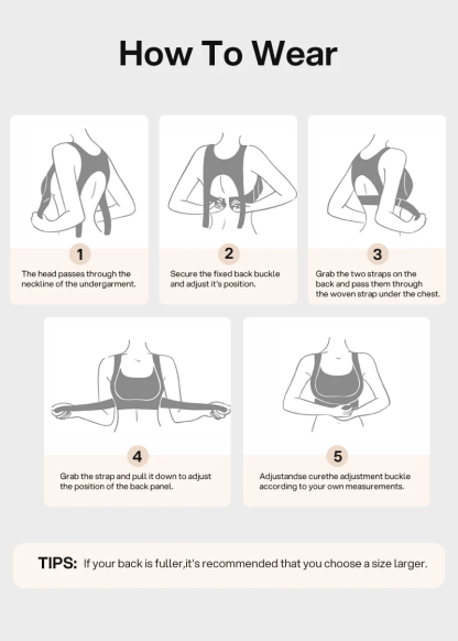 Cross Back Front Closure Wireless Posture Support Bra