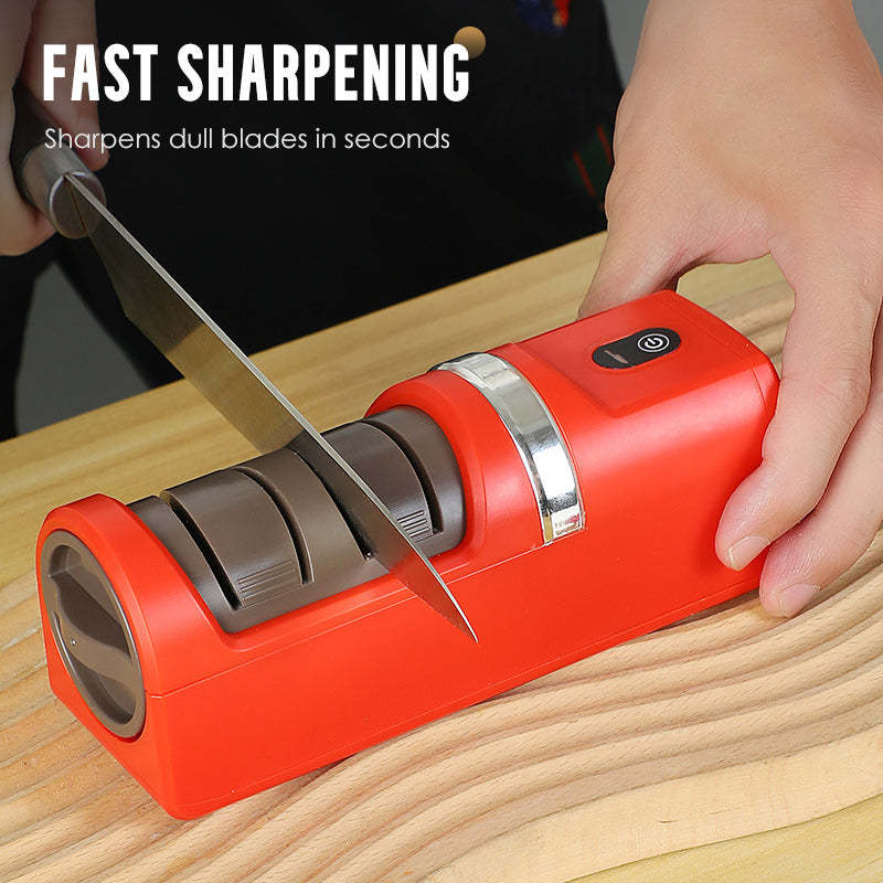 ⚡ Automatic Knife Sharpener for Kitchen – Fast, Safe, No Damage | Works with Chef, Utility & Fruit Knives 🔪✨