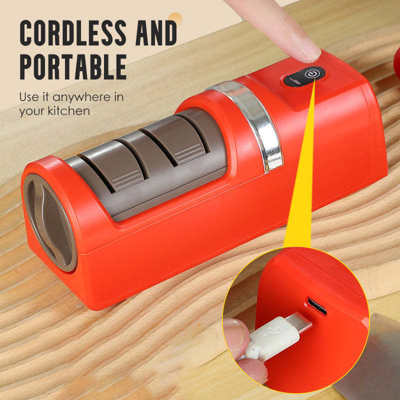 ⚡ Automatic Knife Sharpener for Kitchen – Fast, Safe, No Damage | Works with Chef, Utility & Fruit Knives 🔪✨