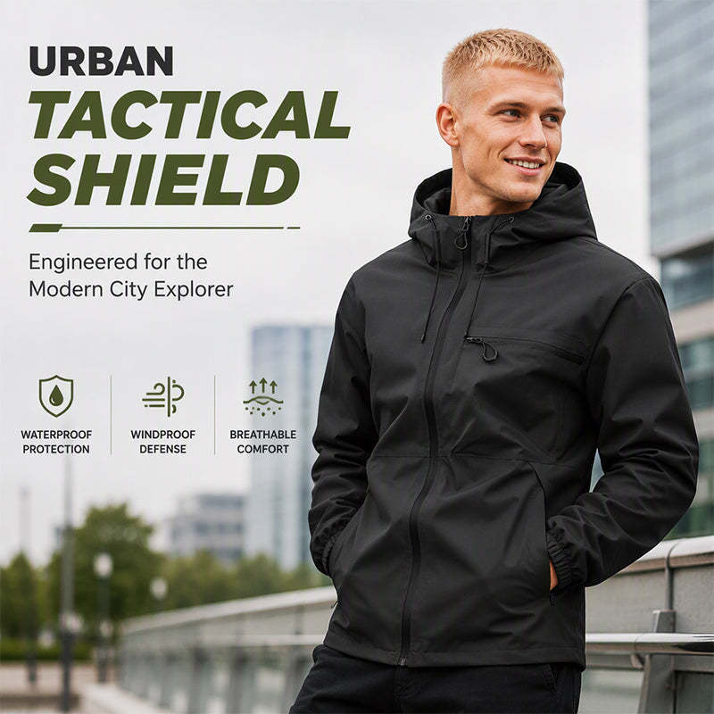 💥 All-Weather Utility | Men's Waterproof Oversized Hooded Jacket