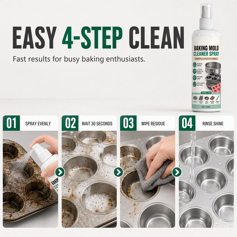 🧴 50% OFF! ✨ Gentle Formula Baking Mold Cleaner Spray – Easy Grease Removal, Less Scrubbing
