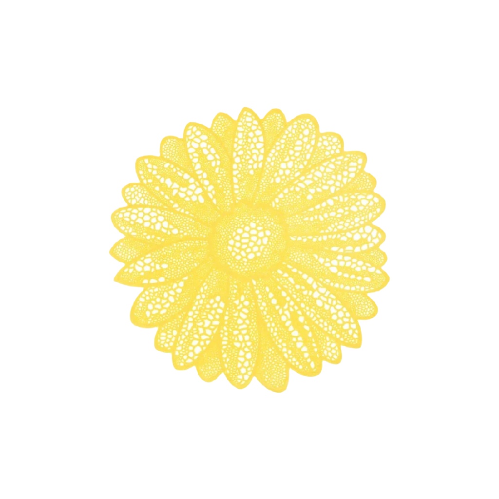 Posavasos redondo de silicona con diseño floral calado-gokan.xyz