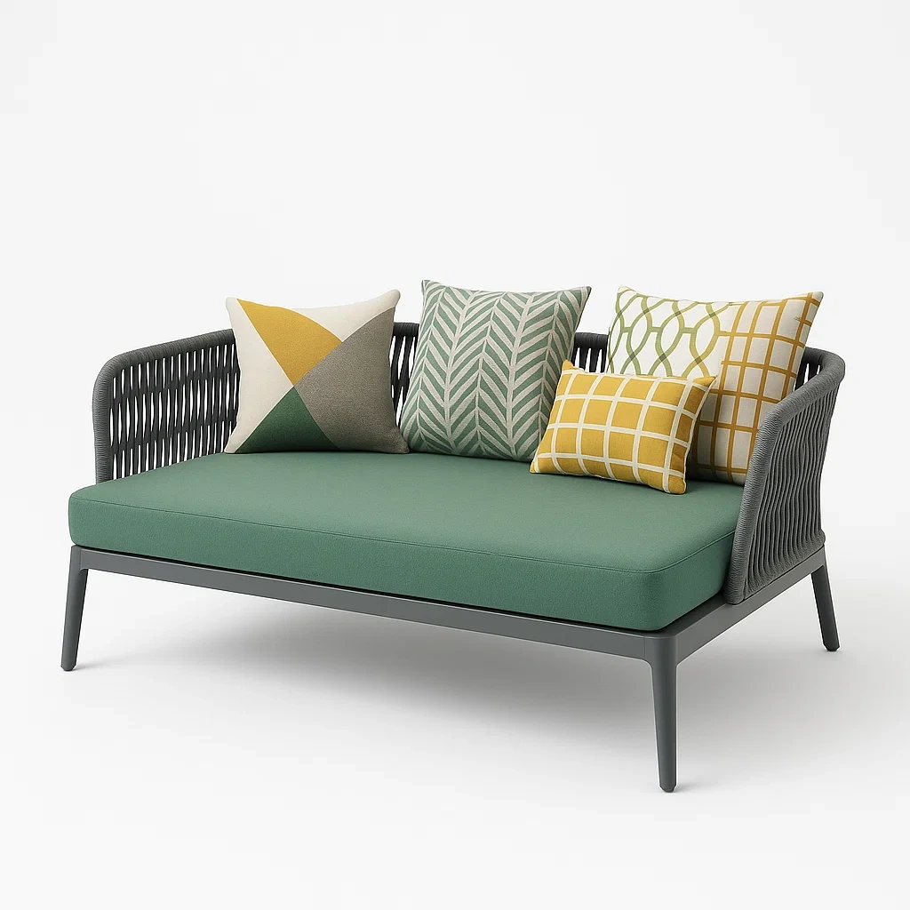 Canapé d'extérieur en aluminium avec coussins en polyester-seatcraftz