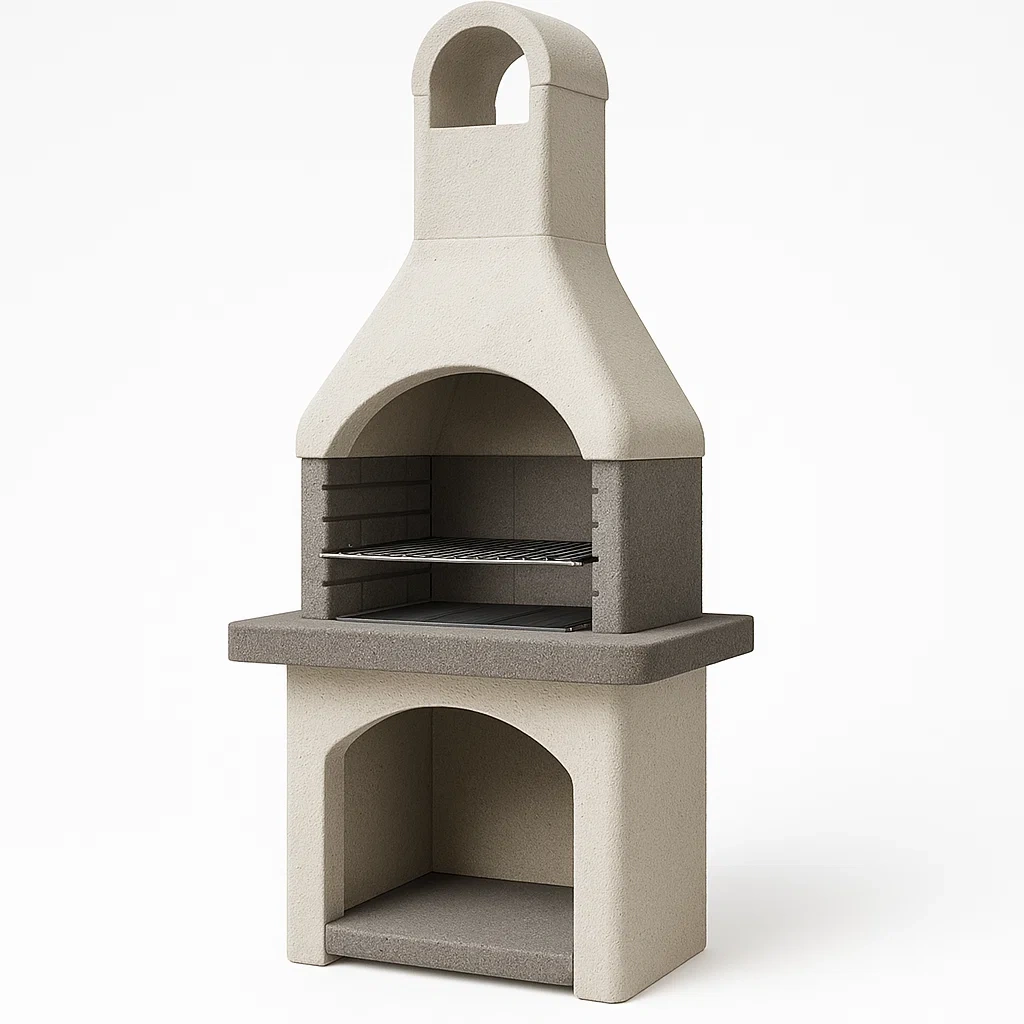 Barbecue en maçonnerie d'extérieur avec grille en acier-seatcraftz