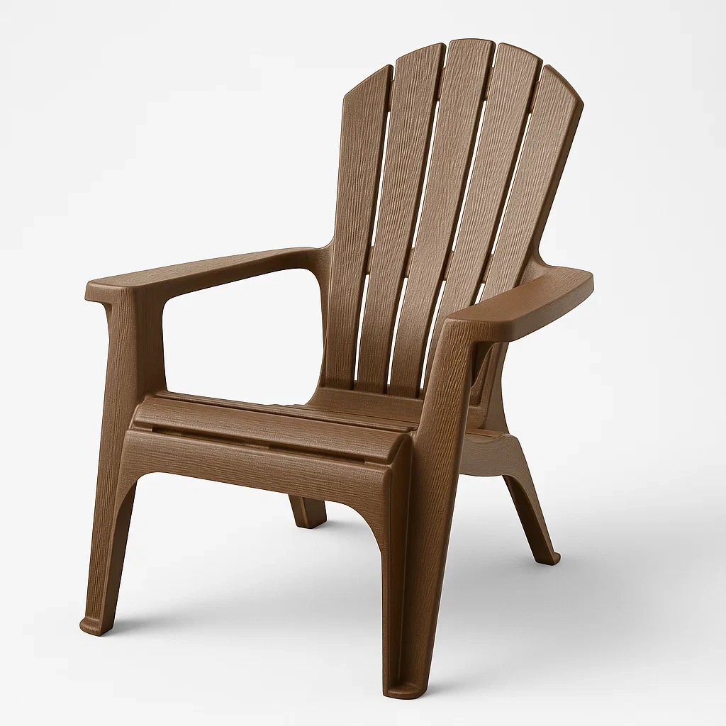 Chaise Adirondack en plastique brun extérieur 75x86x90 cm-seatcraftz