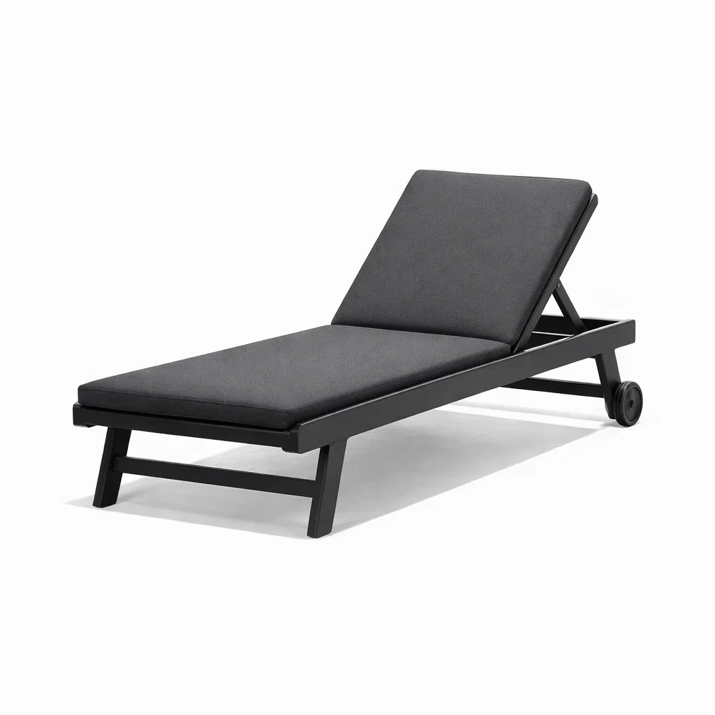 Lettino Prendisole Regolabile Alluminio Grigio-FURNIGLO