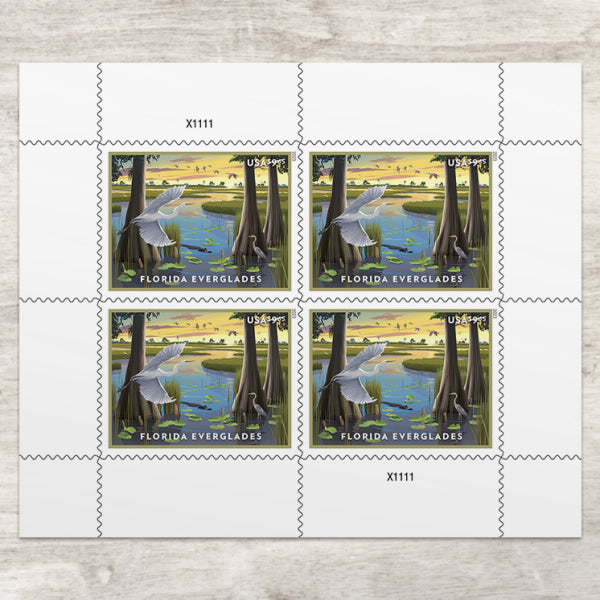 USPS 2023 Current Face Value Florida Everglades Priority Mail Postage Stamps image 0