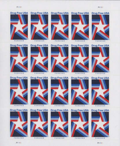 Drug Free Forever First Class Postage Stamps image 0