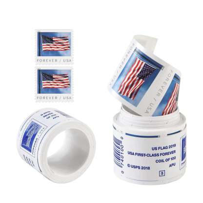 2019 US Flags in Rolls / Booklets Forever First Class Postage Stamps image 0