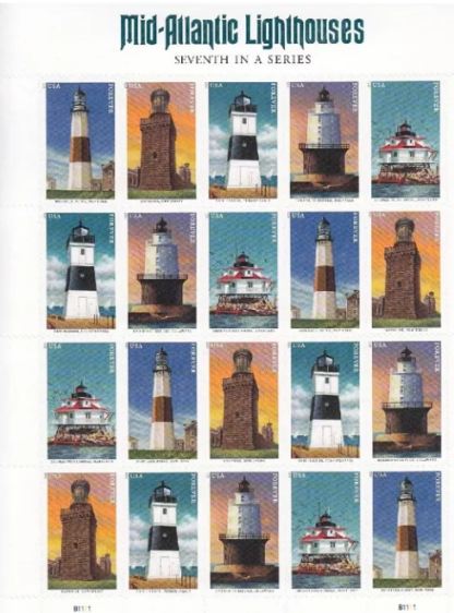 Mid Atlantic Lighthouses Forever First Class Postage Stamps image 0
