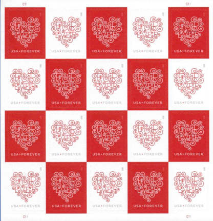 Red White Forever First Class Postage Stamps image 0