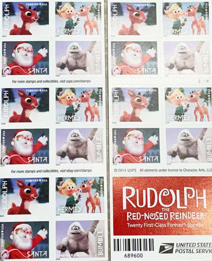 USPS First Class Forever Stamps – Rudolph the Red-Nosed Reindeer image 1