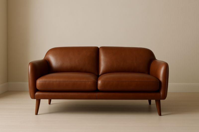 Canapé 2 Places Cuir Marron