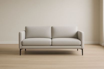 Canapé 2 places tissu polyester beige