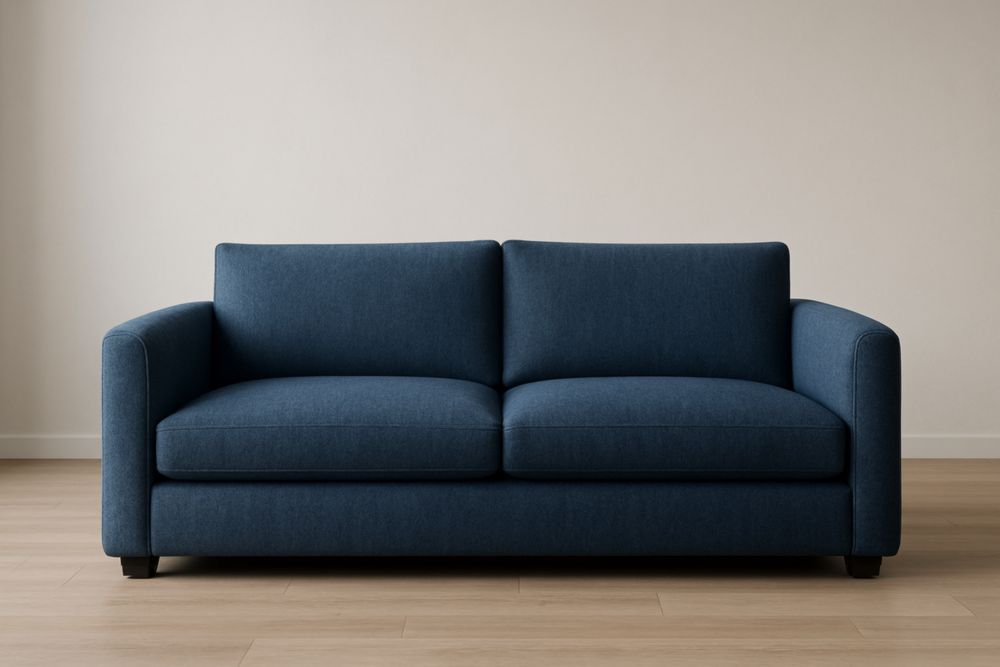 Canapé 2 Places Tissu Bleu