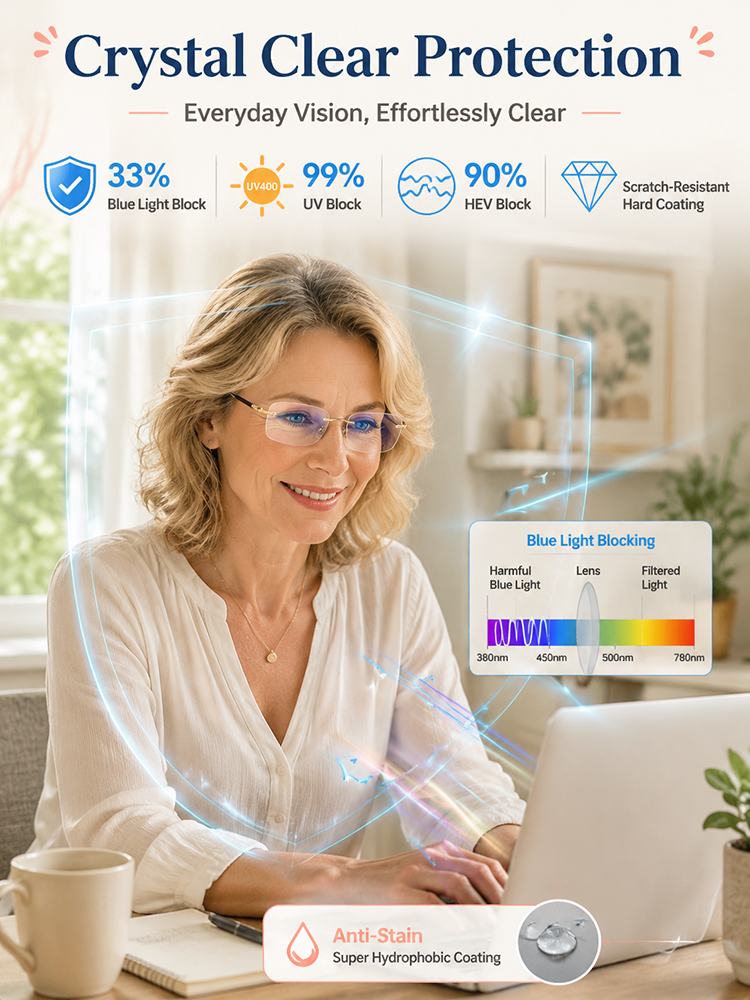 Frameless Business-Style High-Definition Reading Glasses