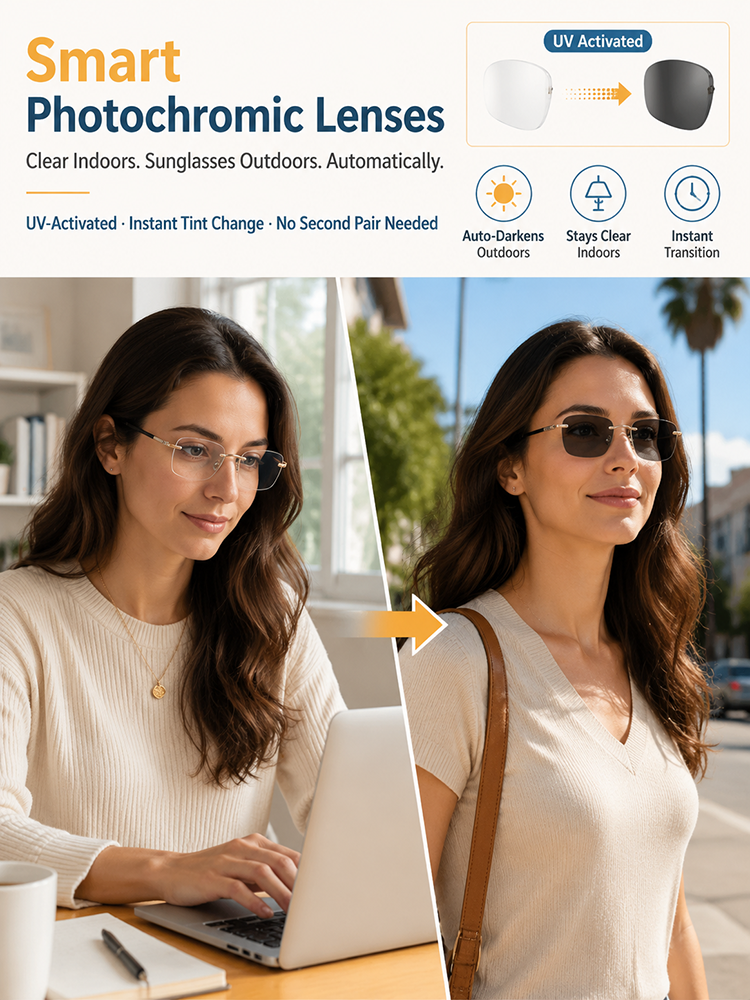 Frameless Business-Style High-Definition Reading Glasses