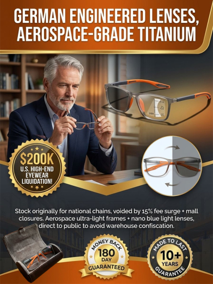 ✨Photochromic multifocal reading glasses(Indestructible / Smart Zoom / No Dizziness)
