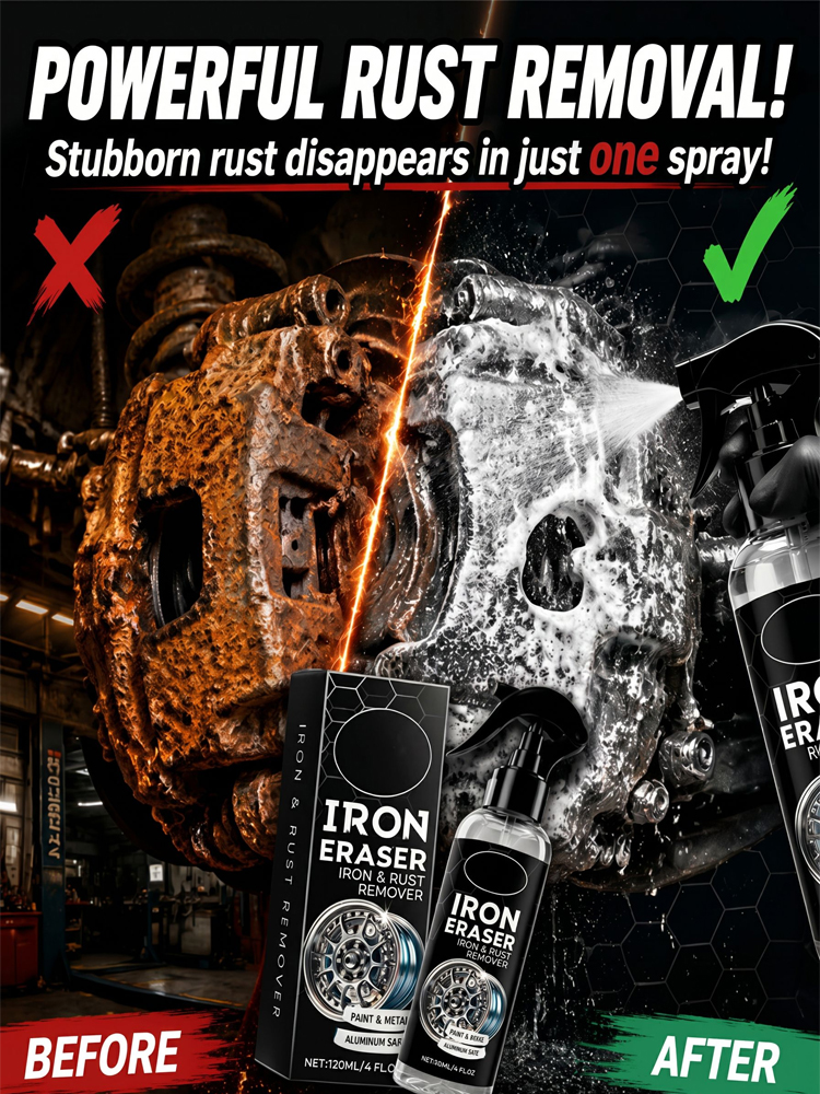 Car rust remover spray metal cleaner